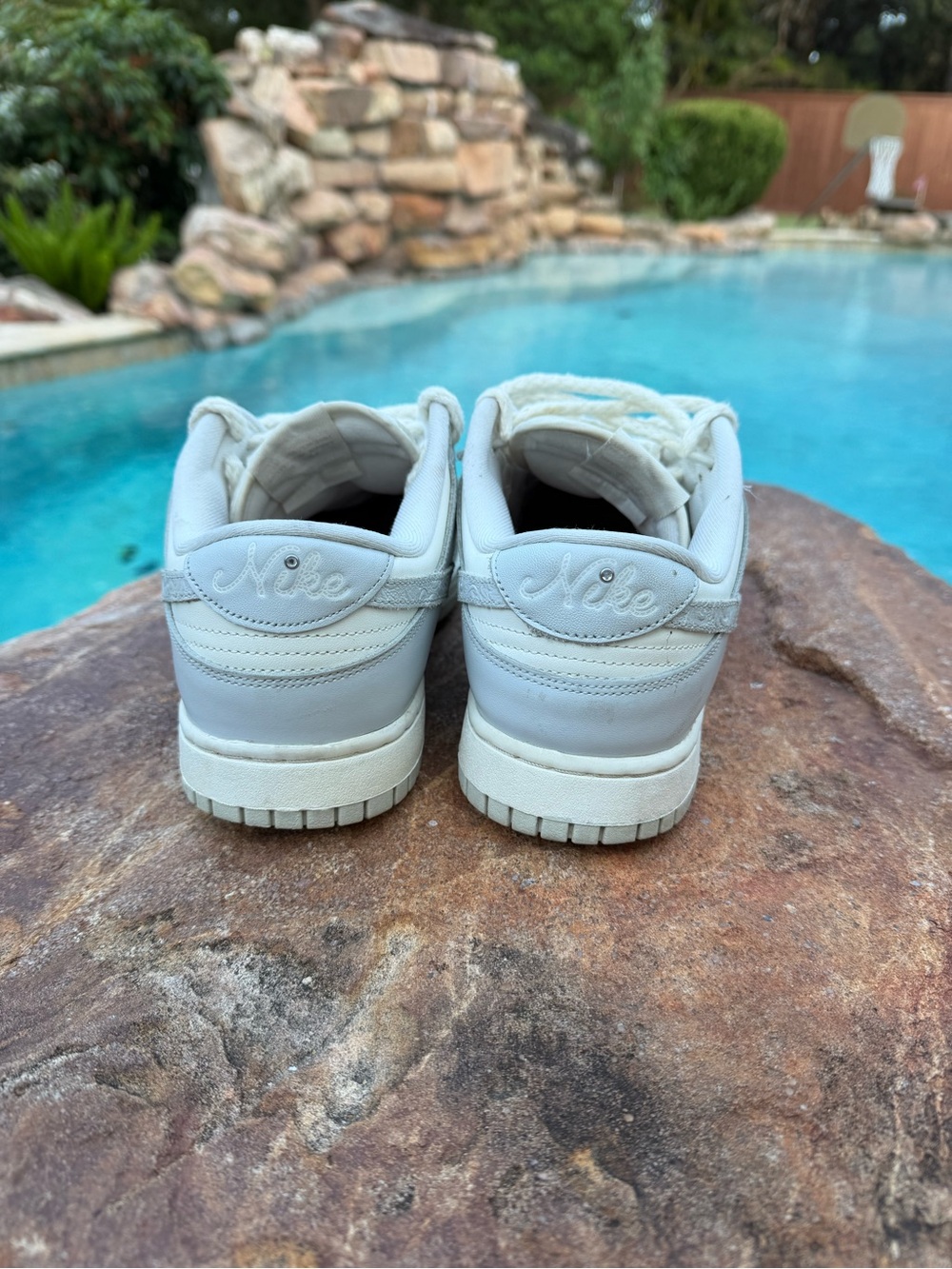 Nike Women’s Dunk Low Needlework Sail Aura Sneakers - Picture 7 of 13